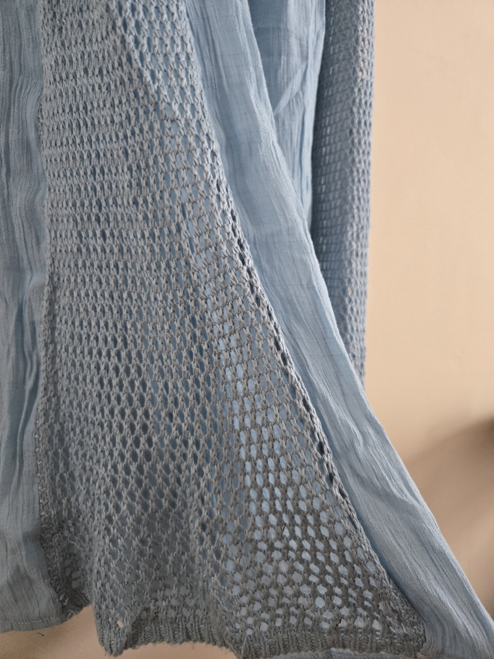 Elan - Light Blue Crochet Knit Side Panel Pants
